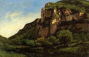 Gustave Courbet Rocks at Mouthier Spain oil painting artist